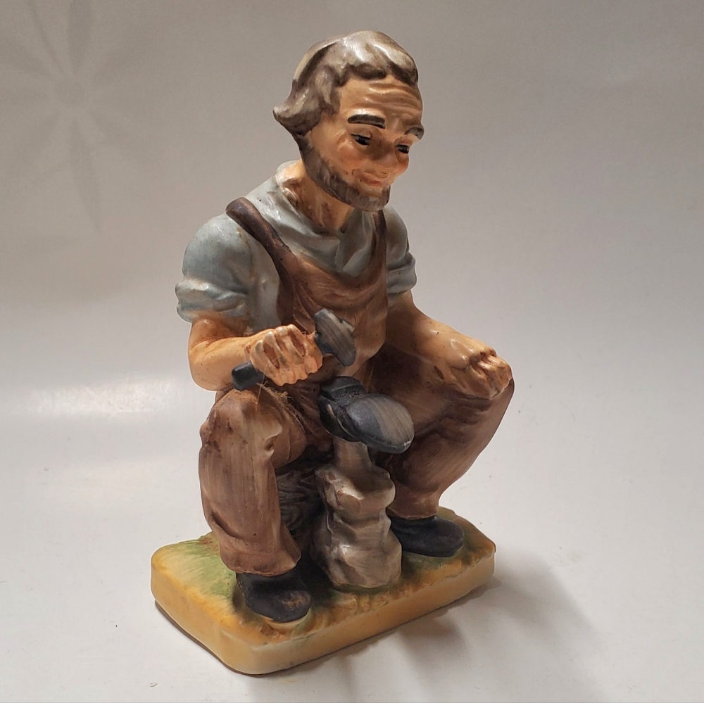 Vintage‎ Lego Porcelain Cobbler Figurine Made in Japan Shoe Maker Grannycore